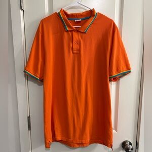 Sundek Bright Orange Polo with Blue Trim